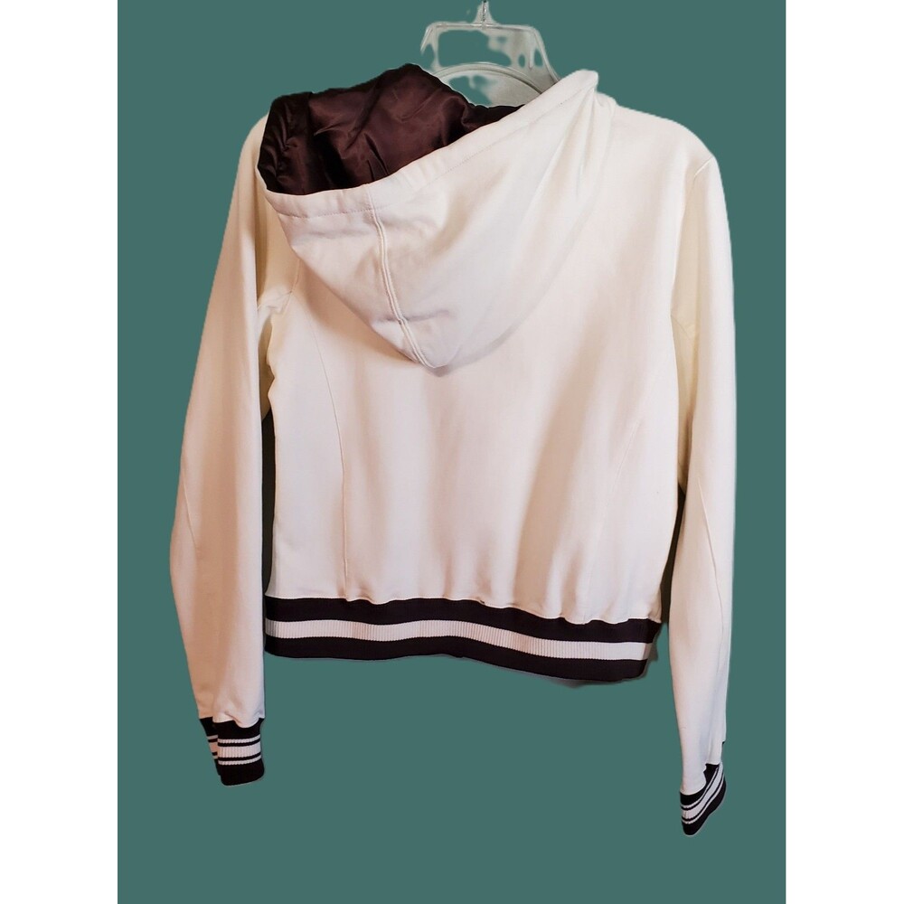 NWT Vintage Pepe Jeans London Y2K Rhinestone Cream and Brown Hoodie - Picture 4 of 8
